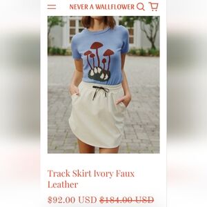 Never a Wallflower faux leather skirt